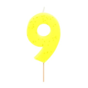 Vela 9 Amarelo Flúor